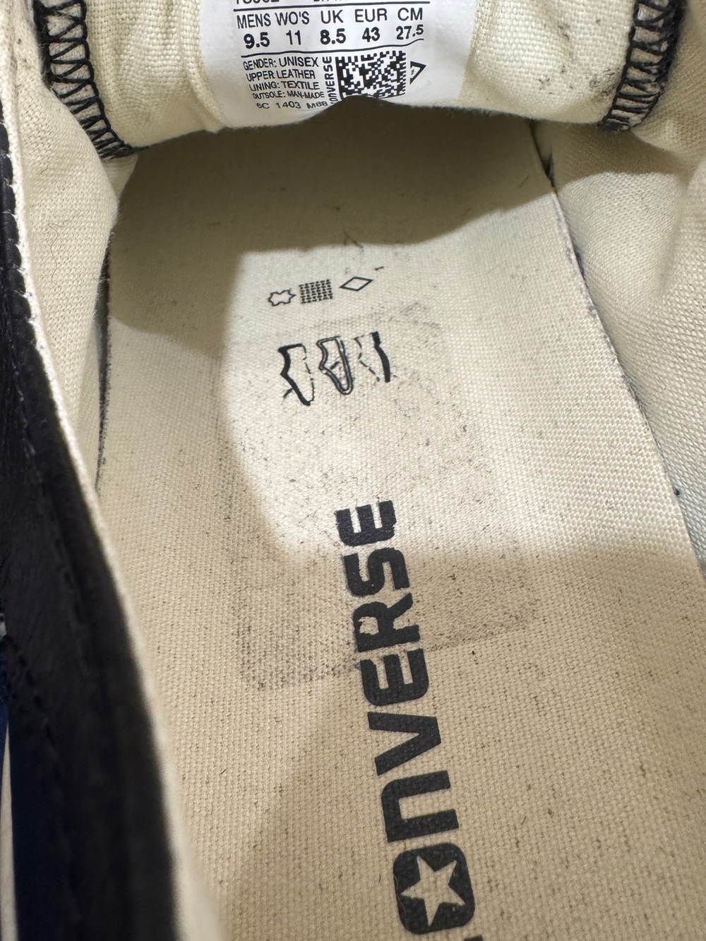 Converse Men's Low-Top Sneakers in Black and White - Picture 4 of 6